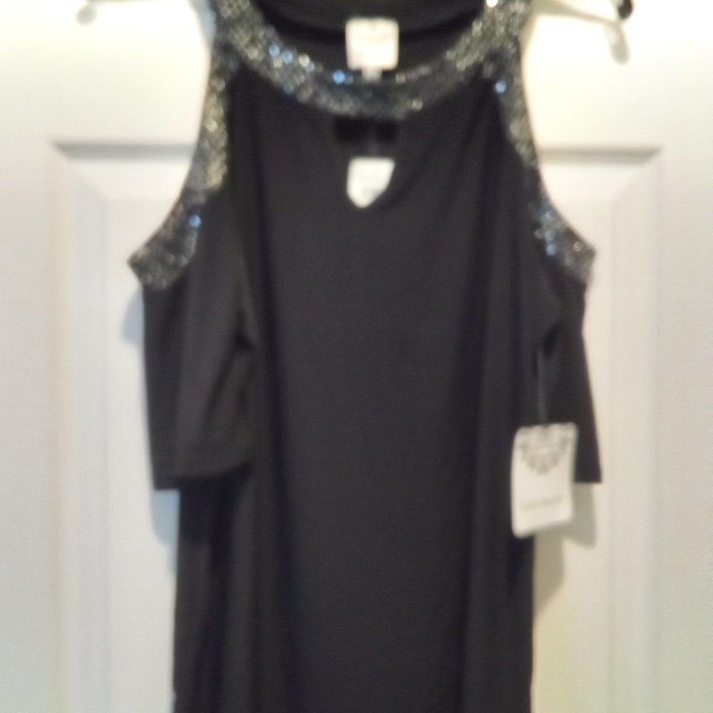Cold Shoulder Black Top